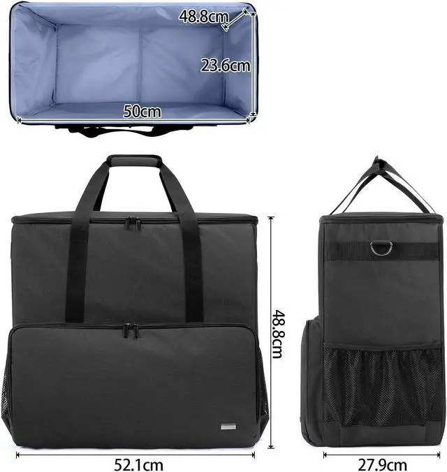Alt view image 5 of 5 - CURMIO PC Carrying Case, Desktop Travel Bag for Computer Tower, Keyboard, Cable and Mouse, Bag Only, Black