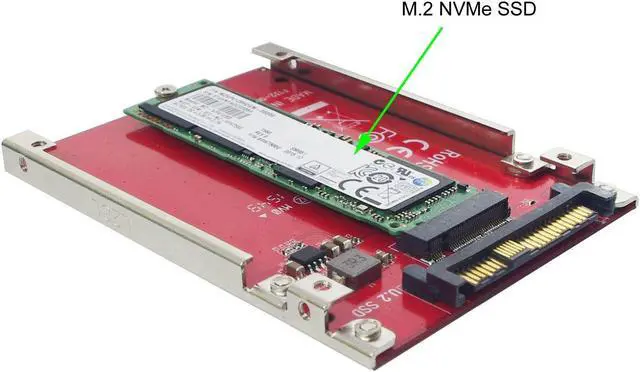 Alt view image 4 of 5 - Ableconn IU2-M2132 M.2 NVMe to U.2 Adapter - Turn M.2 NVMe SSD to 2.5" Drive with U.2 (SFF-8639) Interface - M2 SSD Converter - PCIe M.2 NVMe to U.2 Host Adapter
