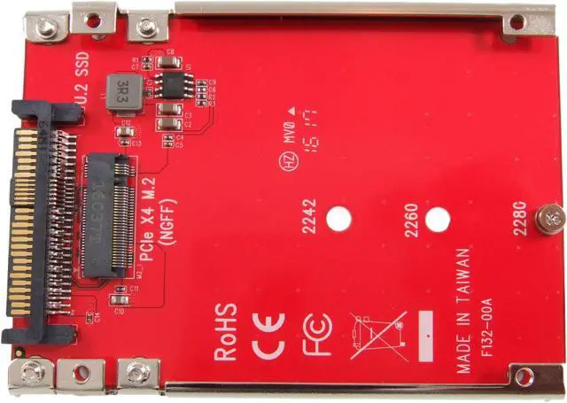 Alt view image 5 of 5 - Ableconn IU2-M2132 M.2 NVMe to U.2 Adapter - Turn M.2 NVMe SSD to 2.5" Drive with U.2 (SFF-8639) Interface - M2 SSD Converter - PCIe M.2 NVMe to U.2 Host Adapter