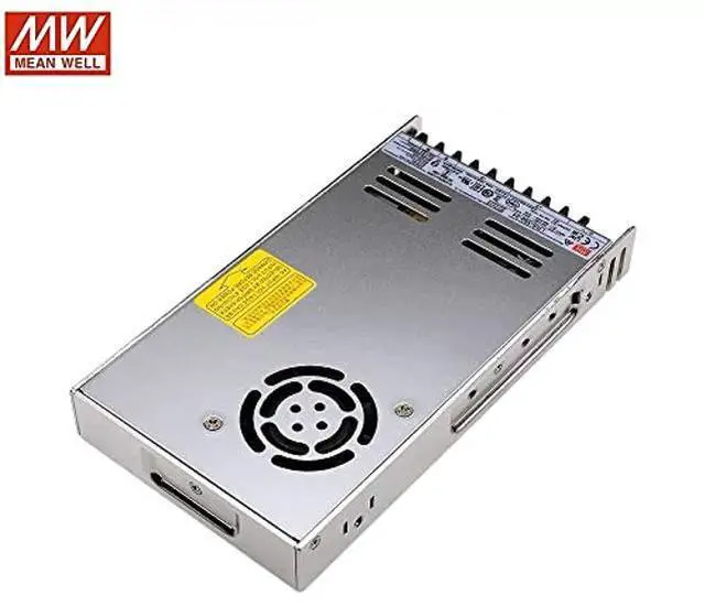 Alt view image 4 of 5 - Mean Well 24V Power Supply LRS-350-24, DC 350W 14.6A Enclosed DC Switching Power Supply, 3D Printer Replacement Power Bench, with a Terminal Cover, Mounting Brackets and Screws