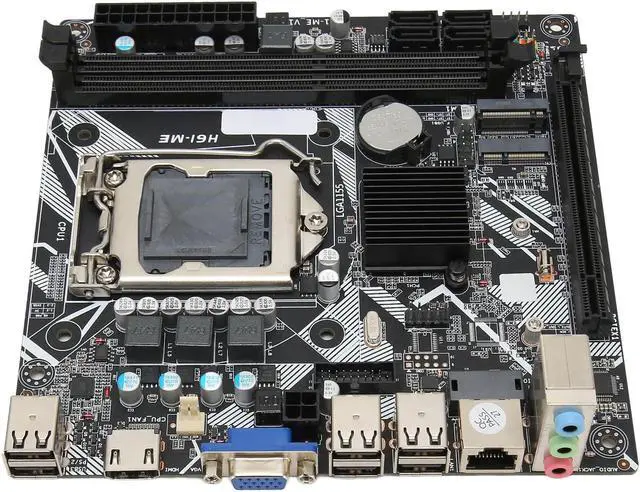 Alt view image 5 of 5 - LGA 1155 Motherboard, Mini ITX Desktop PC Motherboard Support M.2, NVME M.2, VGA, HDMI, 10 USB2.0, Channel DDR3