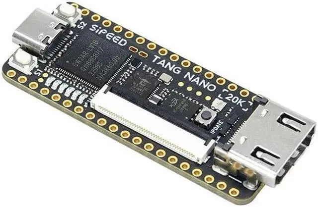 Alt view image 5 of 5 - Sipeed Tang Nano 20K GW2AR-18 QN88 FPGA Development Board with 64Mbits SDRAM 828K Block SRAM Linux RISCV Single Board Computer for Retro Game Console Support microSD RGB LCD JTAG Port