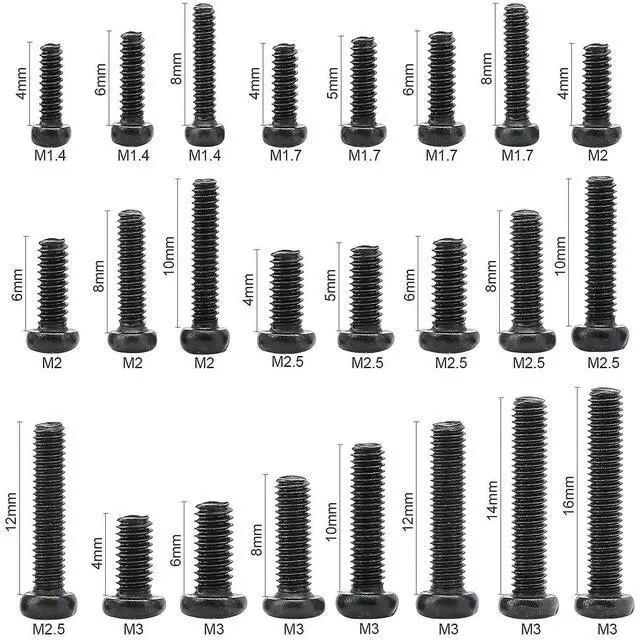Alt view image 5 of 5 - NINDEJIN Computer Laptop Notebook Screws Kit Phillips Flat + Round Pan Head Miniature Screws Set for Toshiba Gateway Samsung HP IBM Dell Sony Acer Asus SSD Hard Disk SATA