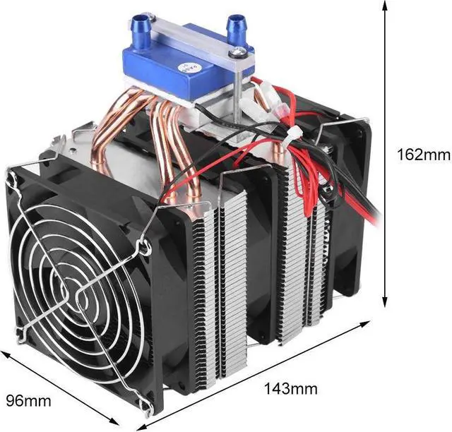 Alt view image 3 of 5 - Thermoelectric Cooler, DC 12V Thermoelectric Cooler Peltier System Semiconductor Refrigeration Water Chiller Cooling Device for Fish (180W)