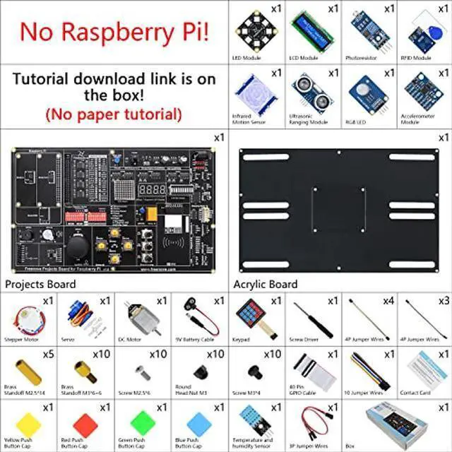 Alt view image 2 of 5 - FREENOVE Projects Kit for Raspberry Pi 4 B 3 B+ 400, Python C Java Scratch Code, 607-Page Detailed Tutorial, 102 Projects, Simple Wiring (Raspberry Pi NOT Included)