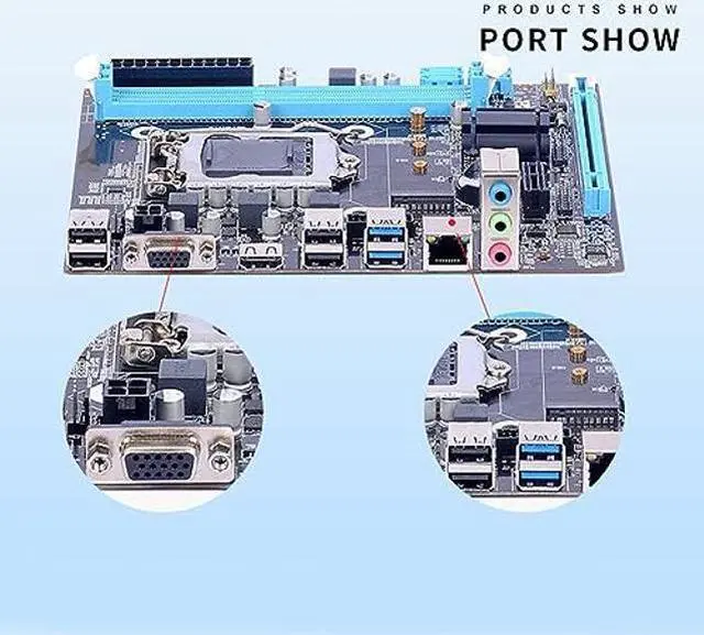 Alt view image 5 of 5 - H81 Motherboard MATX, for Intel LGA 1150, Supports Core I3 i5 i7, for Xeon E3 V3,for G Processors, Dual Channel DDR3 (1600MHz), 1 X PCIe X16, NVMe NGFF, SATA 6Gb s