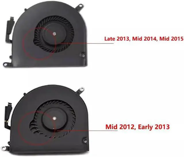 Alt view image 2 of 5 - Deal4GO CPU Cooling Fan 923-0669 w/GPU Graphics Cooler 923-0668 Replacement for MacBook Pro A1398 Late 2013 Mid 2014 Mid 2015