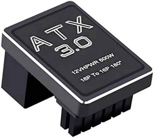 Alt view image 2 of 5 - CY Adapter 12VHPWR ATX3.0 PCI-E 5.0 Power Modular Adapter 12+4Pin to 12+4 16Pin Down Angled 360 Degree Opposite U Shape Back Angled for 4080 5090TI 16Pin 12+4P Graphics Card