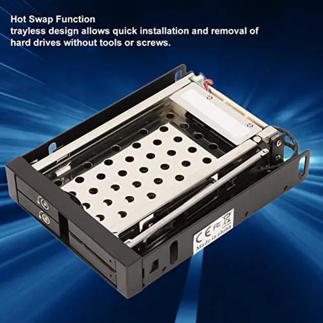 Alt view image 3 of 5 - Hot Swap SATA Mobile Rack Backplane, 2.5in Trayless Hard Drive Hot Swap Bay, Dual Drive SATA Mobile Rack Enclosure Maximum 6Gbps Transfer Rate for Internal SATA I/II/III, SDD HDD