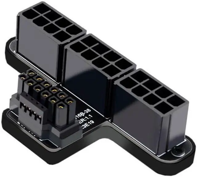 Main image of CY Adapter 12VHPWR ATX3.0 PCI-E 5.0 Power Modular to Three ATX 8P Adapter for 4080 5090TI 16Pin 12+4P Graphics Card (Up Angled 90 Degree)