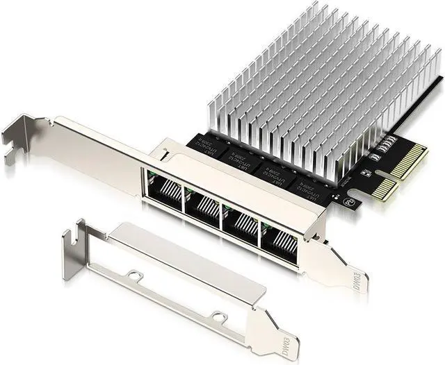 Main image of 4 Port 2.5Gb PCIe Network Card, 4 Port 2.5 Gigabit Ethernet Interface Adapter, with Realtek RTL8125B, Support NAS/PC, 2.5G NIC Compliant Windows/Linux/MAC OS