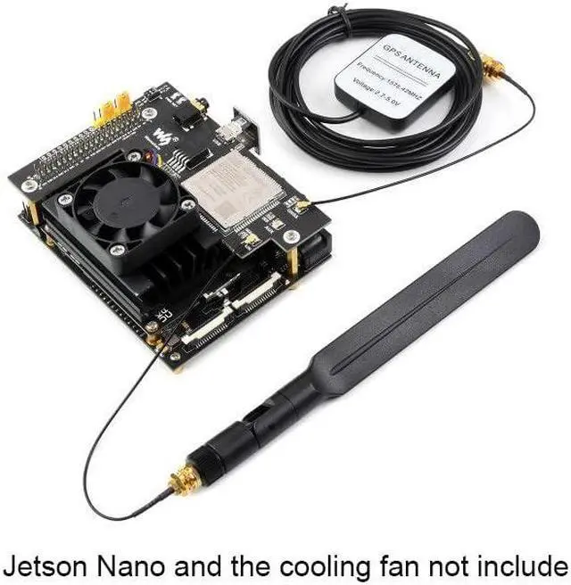 Alt view image 4 of 5 - SIM7600G-H 4G HAT for Jetson Nano 4G/3G/2G/GNSS Expansion Board Global Applicable Supports Global LTE CAT4 up to 150Mbps