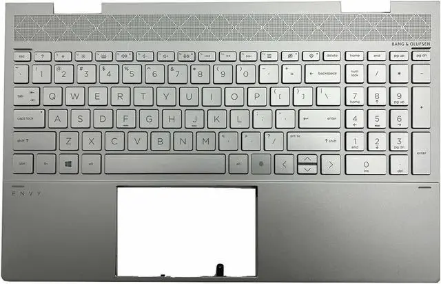 Main image of LTPRPTS Replacement Laptop Upper Case Palmrest Backlit Keyboard Assembly Part for HP Envy X360 15T-ED100 15-ed 15T-ED000 15M-ED0013DX L93227-001 SliverDSC
