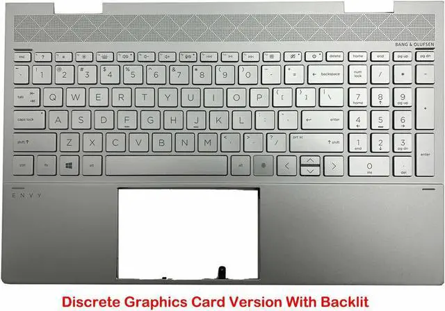 Alt view image 3 of 5 - LTPRPTS Replacement Laptop Upper Case Palmrest Backlit Keyboard Assembly Part for HP Envy X360 15T-ED100 15-ed 15T-ED000 15M-ED0013DX L93227-001 SliverDSC