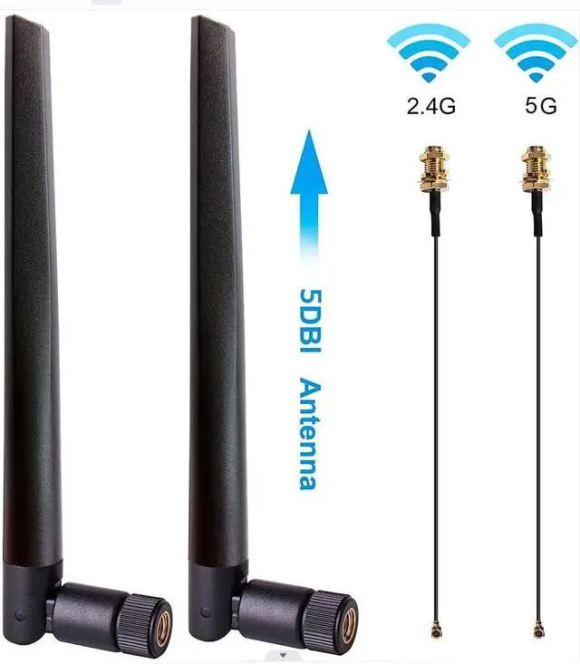 Alt view image 5 of 5 - AX210NGW DTK WiFi Card WiFi 6E Supports 6GHz, 2230, 2x2 AX+BT 5.3+Tri-Band, Includes RF Cable (11 inch), 5dBi High Gain Antennas and Low-Profile Brackets
