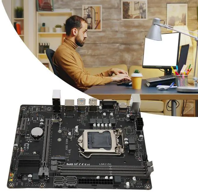 Alt view image 5 of 5 - LGA 1151 Desktop Motherboard M.2 PCIe 4.0 With 4 USB3.0, 4 USB2.0, HD VGA Output for Core 6th-9th Gen Gaming and Computer Replacement