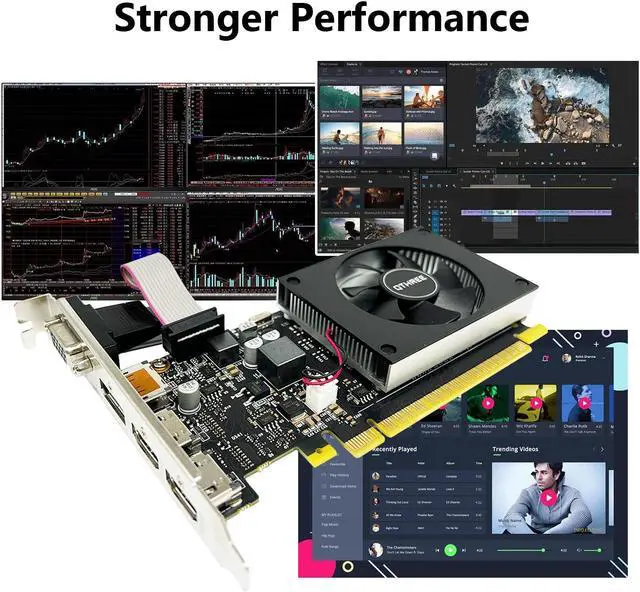 Alt view image 5 of 5 - QTHREE GeForce GT 730 4GB 64Bit DDR3 Graphics Card,2X HDMI,VGA,DP,Computer Video Cards for PC Gaming GPU,PCI E x8 2.0,Support 4 Monitors,Win11,DirectX 12,Low Profile