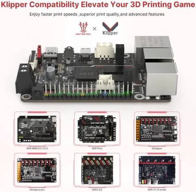 Alt view image 4 of 5 - BIGTREETECH Pi V1.2 Control board 64bit Quad Core 1GB DDR3L 40-pin GPIO Compatible with SKR MINI E3 V3.0 Octopus/SKR V1.4 turbo to run Klipper/Linux/Debain For I3/CoreXY 3D Printer