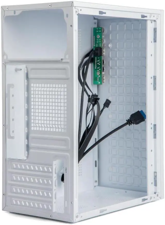 Alt view image 5 of 5 - Micro ATX Case PC Case: MATX Case Mini PC ITX Desktop Computer Case Support Micro ATX MATX DTX ITX Mini PC with USB3.0, Support 3.5'' HDD (White)