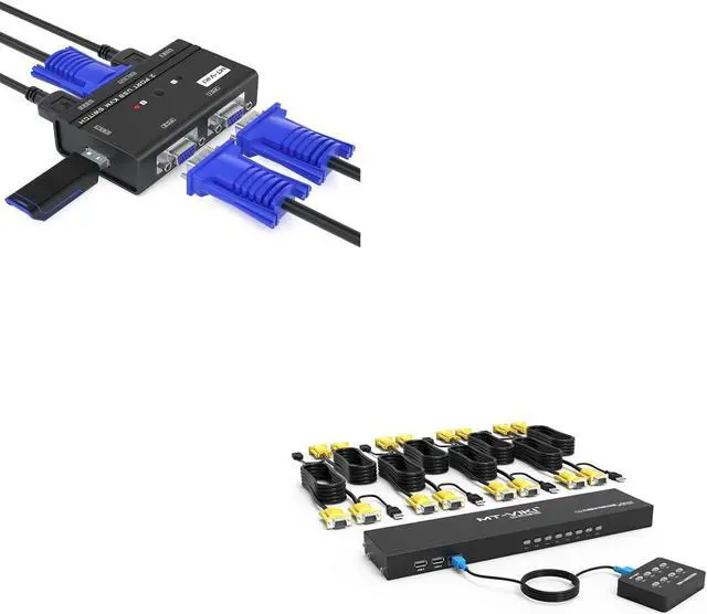 Main image of MT-VIKI 2 Port KVM Switch VGA + 8 Port KVM Switch VGA