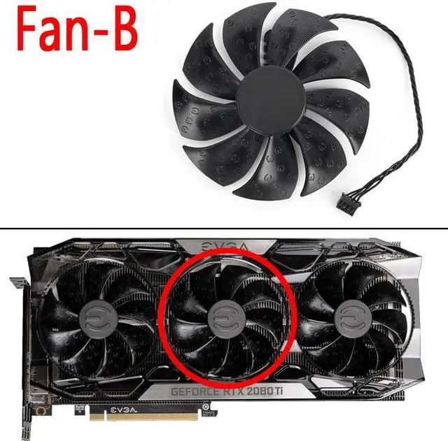 Alt view image 5 of 5 - PLD09220S12H Graphics Card Fan for EVGA RTX 2070 Super 2080 Ti FTW3 ULTRA Cooling Fan (Fan-full set)