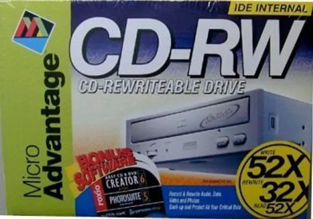 Main image of Micro Advantage 52x32x52 Internal CD-RW Drive, IDE Interface,