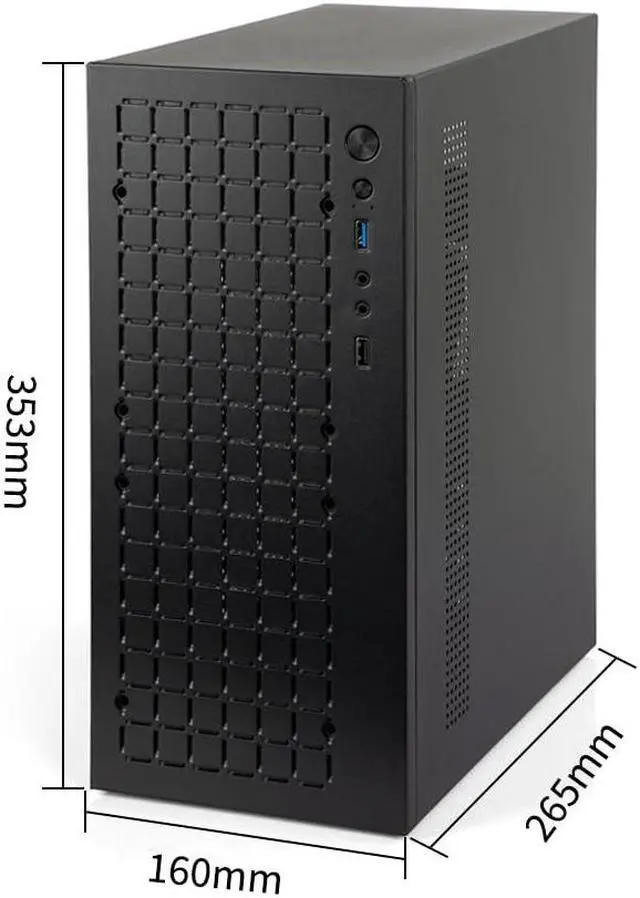 Alt view image 4 of 5 - Micro ATX Case PC Case: MATX Case Mini PC ITX Desktop Computer Case Support Micro ATX MATX DTX ITX Mini PC with USB3.0, Support 3.5'' HDD (Black)