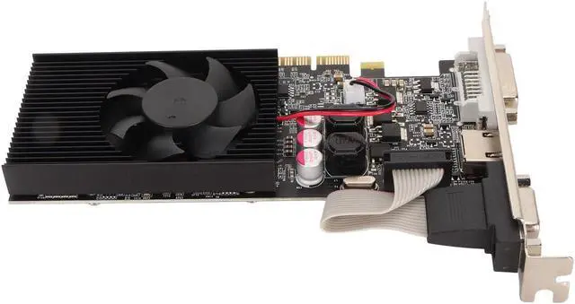 Alt view image 3 of 4 - Yunseity GT730 2GB GDDR3 Graphics Card, Single Cooling Fan, 64 Bit, 810MHz Core Frequency, 1000MHz Memory Frequency, DVI VGA HD Multimedia Interface, Fast Cooling, Excellent PCB