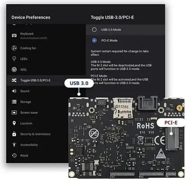 Alt view image 4 of 5 - Khadas Single Board Computer, VIM3 Basic Amlogic A311D,Faster CPU,Neural Processing Unit for A.I.Switchable PCIe and USB 3.0,Dual Independent Displays,Dual Cameras(2+16GB)