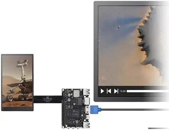 Alt view image 5 of 5 - Khadas Single Board Computer, VIM3 Basic Amlogic A311D,Faster CPU,Neural Processing Unit for A.I.Switchable PCIe and USB 3.0,Dual Independent Displays,Dual Cameras(2+16GB)