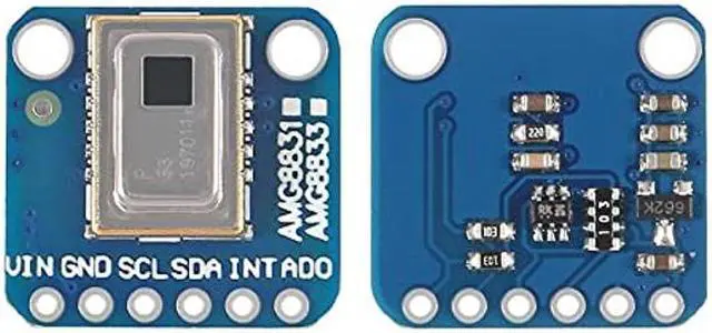 Alt view image 3 of 5 - DORHEA AMG8833 8 * 8 IR Thermal Camera Sensor Breakout Imager Array Temperature Sensor Module Grid-Eye 8x8 Infrared Camera Module Array Board IIC I2C 3-5V for Raspberry Pi AMG-8833