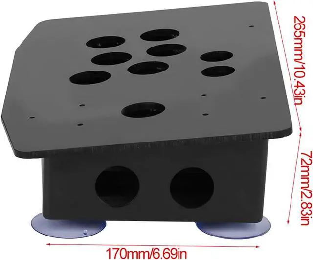 Alt view image 3 of 5 - FTVOGUE DIY Arcade Panel Black Case DIY Set Kits Acrylic Panel and Inclined Cases Replacement for Arcade Game