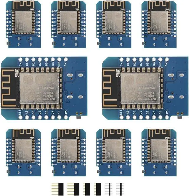 Main image of YEJMKJ 10pcs D1 Mini NodeMcu ESP8266 Module Type-C USB ESP-12F WLAN WiFi Internet Development Board Base on ESP8266 ESP-12F Compatible with Arduino, WeMos D1 Mini