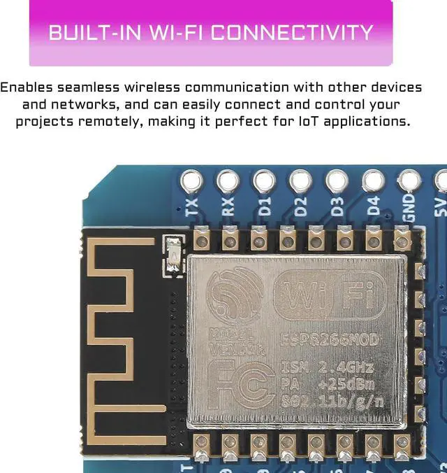 Alt view image 2 of 5 - YEJMKJ 10pcs D1 Mini NodeMcu ESP8266 Module Type-C USB ESP-12F WLAN WiFi Internet Development Board Base on ESP8266 ESP-12F Compatible with Arduino, WeMos D1 Mini