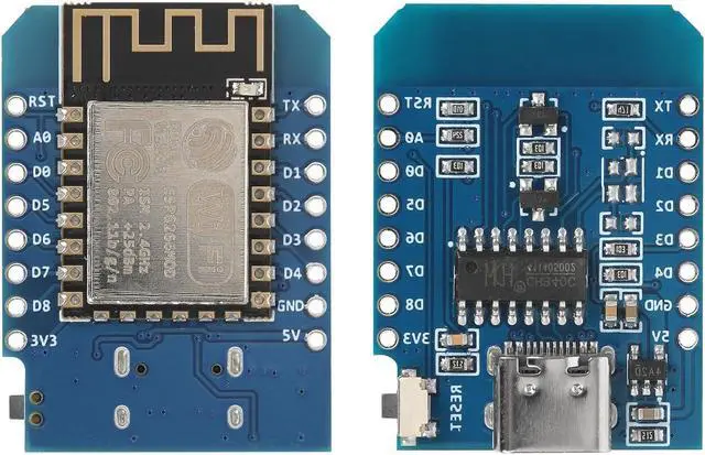 Alt view image 5 of 5 - YEJMKJ 10pcs D1 Mini NodeMcu ESP8266 Module Type-C USB ESP-12F WLAN WiFi Internet Development Board Base on ESP8266 ESP-12F Compatible with Arduino, WeMos D1 Mini