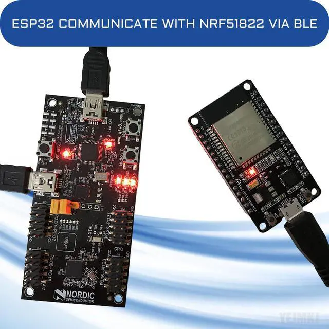 Alt view image 4 of 5 - YEJMKJ 5pcs ESP32 ESP-32S Development Board ESP-WROOM-32 Module 2.4GHz Dual-Mode WiFi + Bluetooth Processor 2-in-1 Dual Cores Microcontroller Integrated Chip CP2102 for Arduino IDE