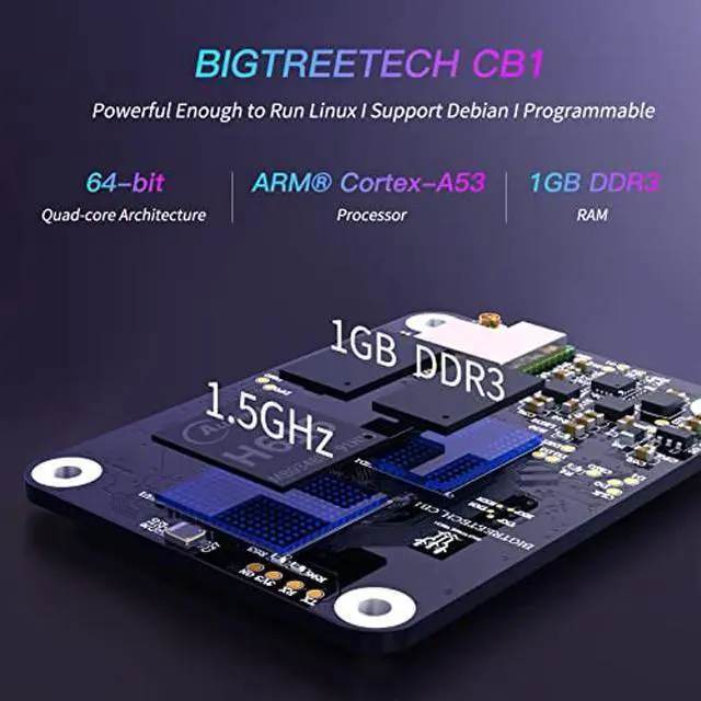 Alt view image 2 of 5 - BIGTREETECH CB1 V2.2 Core Control Board, 1GB RAM, 100M Ethernet + 100M WiFi, Support HDMI, Compatible with Raspberry Pi 4, Pi4B Adapter, Manta M8P/ M4P Motherboard to Run Klipper Firmware