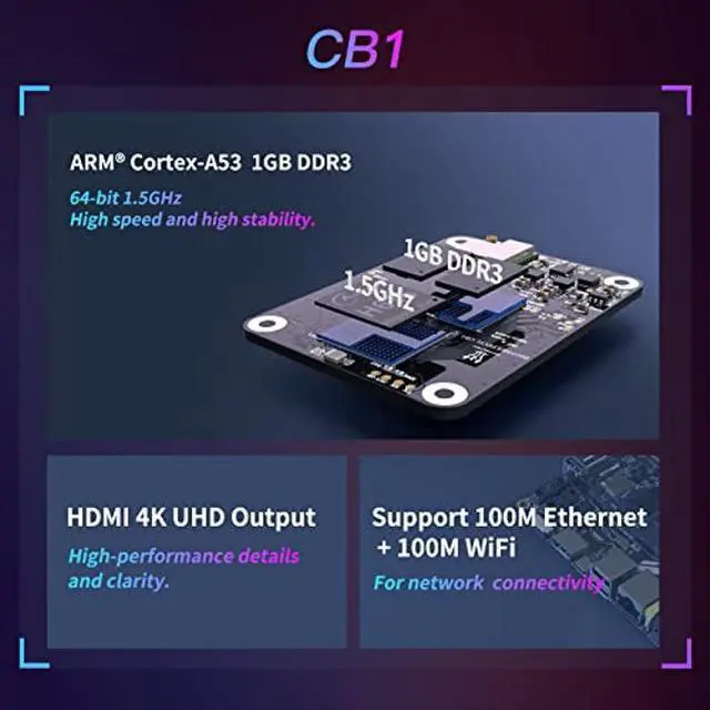 Alt view image 3 of 5 - BIGTREETECH CB1 V2.2 Core Control Board, 1GB RAM, 100M Ethernet + 100M WiFi, Support HDMI, Compatible with Raspberry Pi 4, Pi4B Adapter, Manta M8P/ M4P Motherboard to Run Klipper Firmware