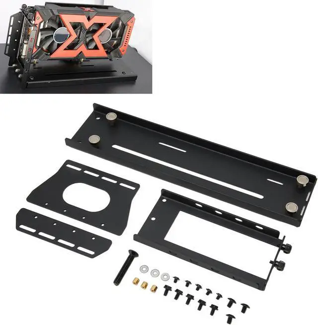 Main image of Bewinner Vertical Graphics Card Holder Kit, PCI E 3.0 X16 Vertical GPU Mount, Graphics Card VGA Support Bracket Holder for ATX PC Case (26 * 6.2 * 12.8 cm)