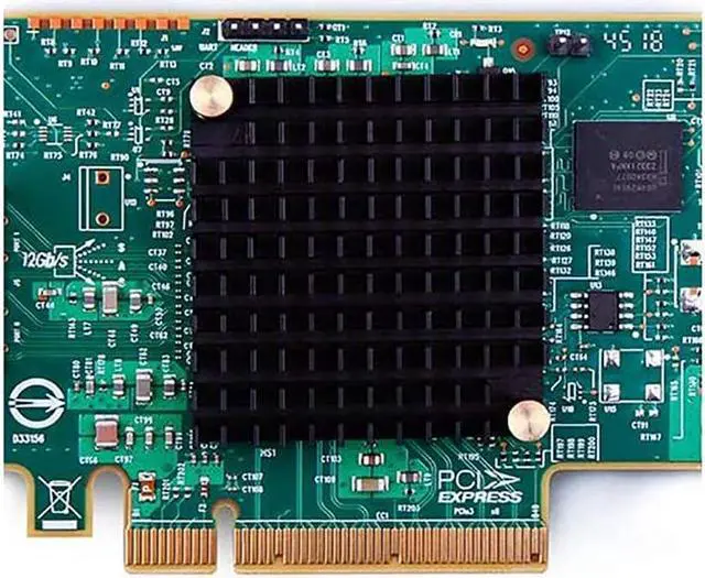 Alt view image 3 of 5 - PCIe 3.0 x8 12G External SAS/SATA HBA RAID Controller Card, Broadcom 3008 Chip, Compatible with LSI 9300-8E, Mini SAS HD (SFF-8644) Connector, for Server/Storage Expansion