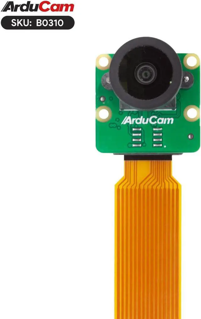 Alt view image 3 of 5 - Arducam for Raspberry Pi Camera Module 3 Wide, 120° IMX708 Manual Focus Pi Camera V3 with M12 Lens, 15cm 15-22 Pin FFC Cable