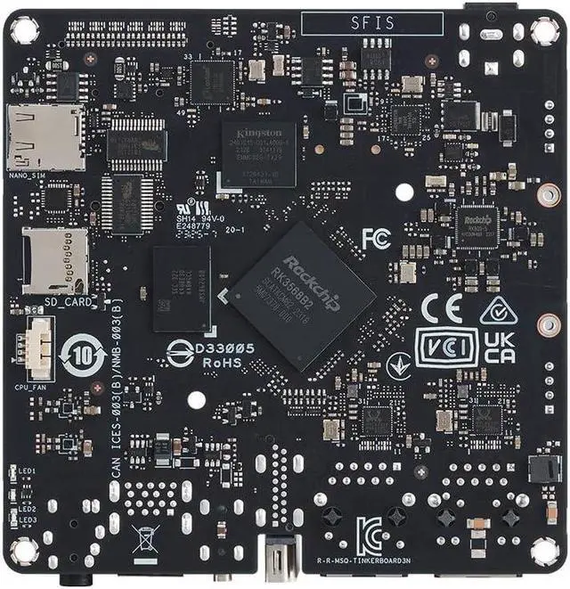 Alt view image 2 of 5 - WayPonDEV Tinker Board 3N Rockchip RK3568 Processor LPDDR4 Single Board Computers Support Debian/Android/Yocto,WIFI6 and PoE (3N)
