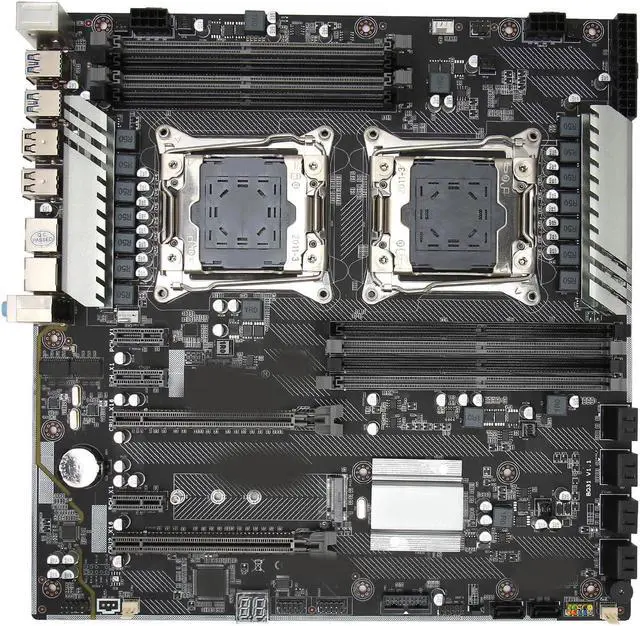 Main image of X99 F2 Motherboard, E ATX E ATX Gaming Motherboard with SATA3.0 M.2 NVME PCle.1X Interface, Computer Replacement Motherboard with Digital Diagnostic Function