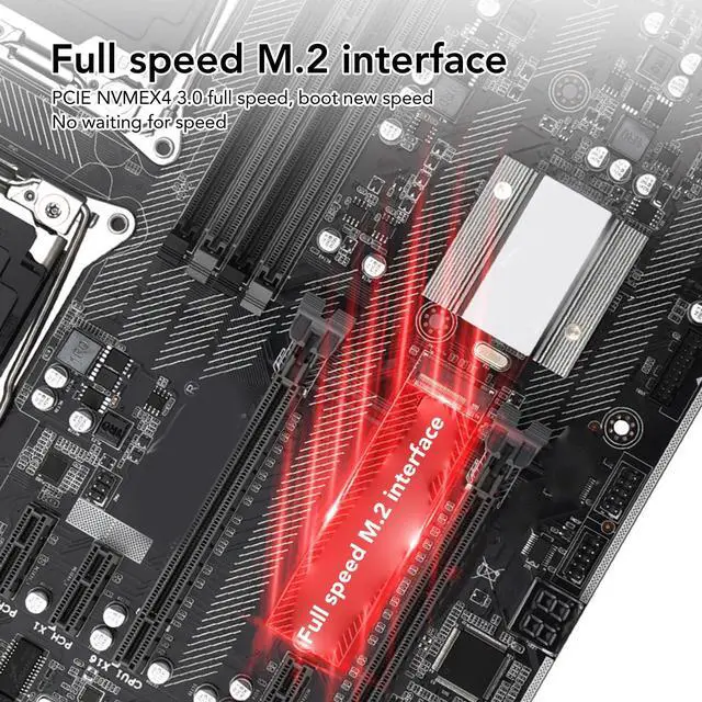 Alt view image 4 of 5 - X99 F2 Motherboard, E ATX E ATX Gaming Motherboard with SATA3.0 M.2 NVME PCle.1X Interface, Computer Replacement Motherboard with Digital Diagnostic Function