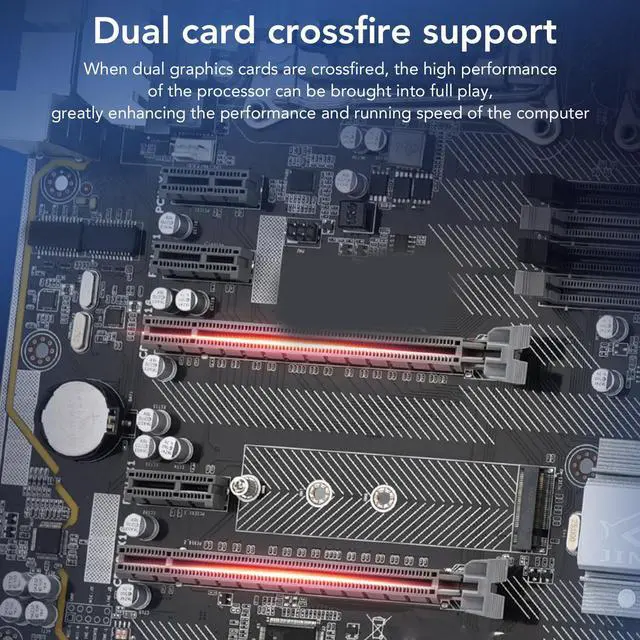 Alt view image 3 of 5 - X99 F2 Motherboard, E ATX E ATX Gaming Motherboard with SATA3.0 M.2 NVME PCle.1X Interface, Computer Replacement Motherboard with Digital Diagnostic Function