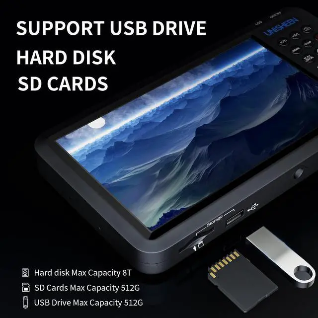 Alt view image 4 of 5 - Unisheen 4K60 Video Capture Box-2 Channel HDMI Input with PIP/POP/PMP,Video Recorder with Screen 7 in,Compatible with Consoles, Cameras, Set-Top Boxes, PCs, 4K TVs, Projectors, Monitors