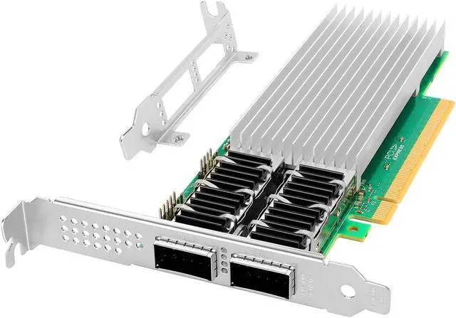 Main image of Vogzone 100Gb PCI-E NIC Network Card for Intel E810-CQDA2, 25GbE/50GbE/100GbE Dual QSFP28 Ports, with Intel E810 CAM2 Chip,100GbE PCI Express 4.0 X16 Ethernet Adapter Support RDMA iWARP/RoCEv2/UEFI