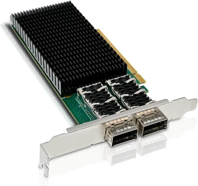 Alt view image 3 of 5 - XWYWX 100GbE PCIe X16 NIC Converged Network Interface Card 2*QSFP28 Ports for Intel E810-CAM2 Chip PCI-E Ethernet Network Adapter Compare to E810-CQDA2 for Win/Linux/FreeBSD/VMware-X28119C-11