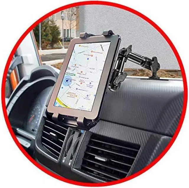 Alt view image 4 of 5 - ChargerCity Universal ELD Drill Base Industrial Alloy Heavy Duty Metal Mount Holder for All Tablets and Smartphones Device Pro (All Generations)