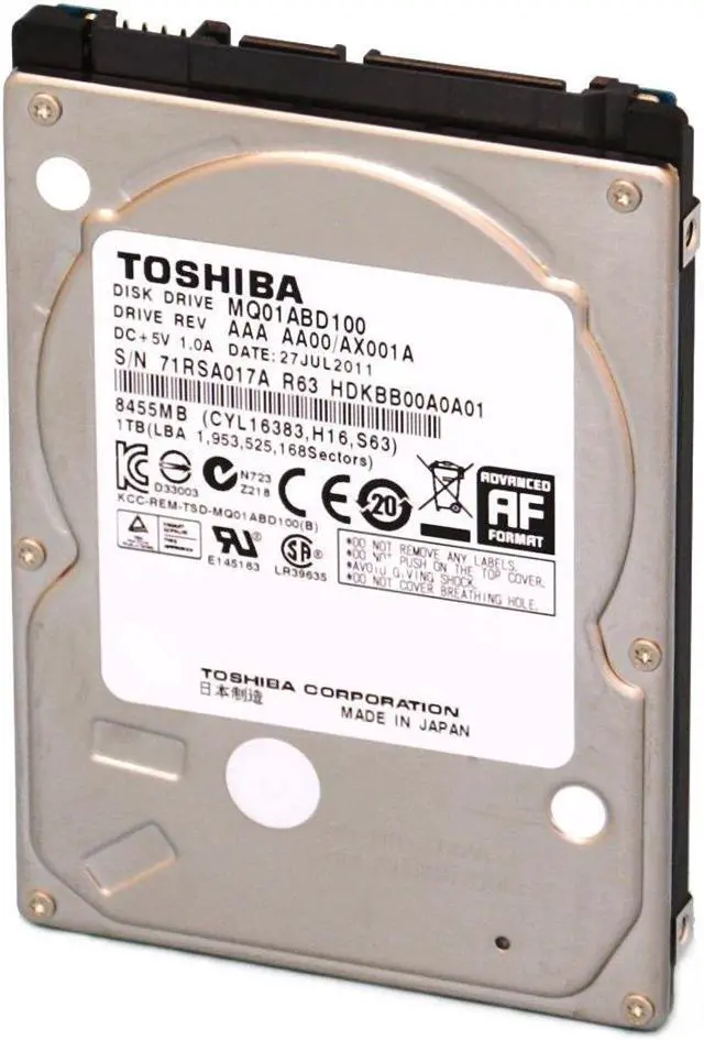 Alt view image 2 of 5 - Toshiba MQ01ABD 1 TB 2.5" Internal Hard Drive MQ01ABD100